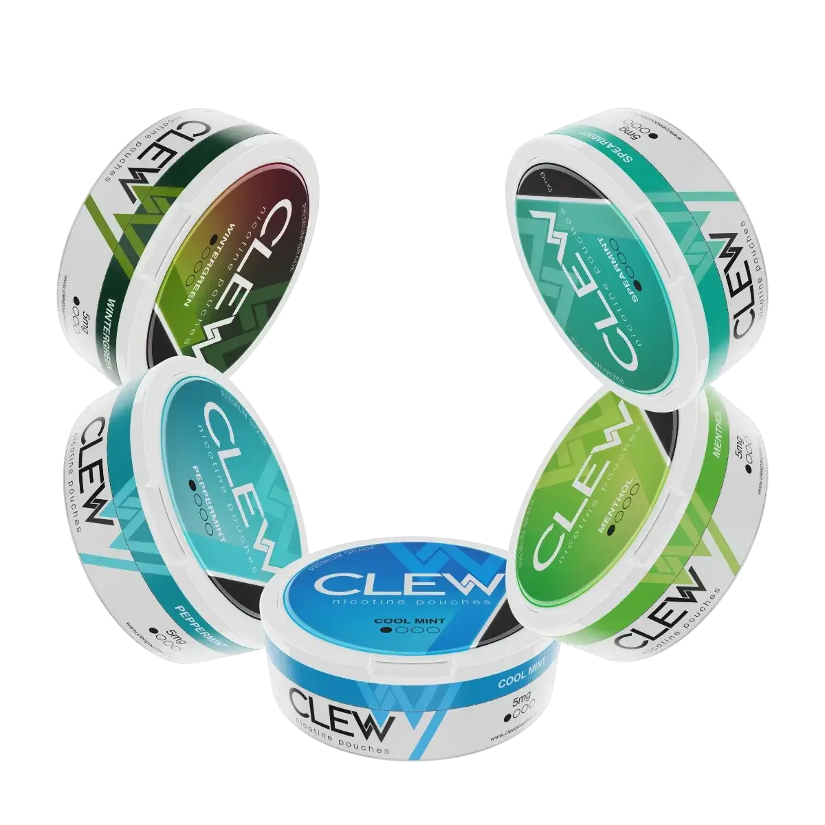 Mint Bundle (5 Cans in 10mg) CLEW Pouches