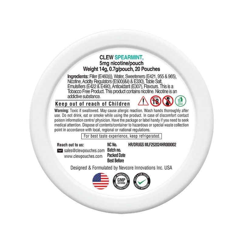 CLEW Spearmint Nicotine Pouches